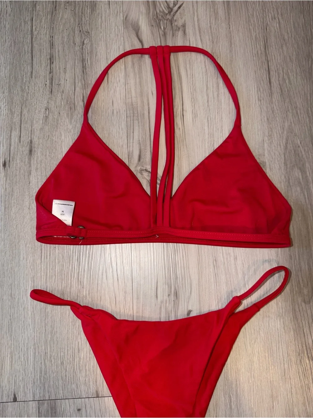 Strappy Red Two-Piece Bikini Set